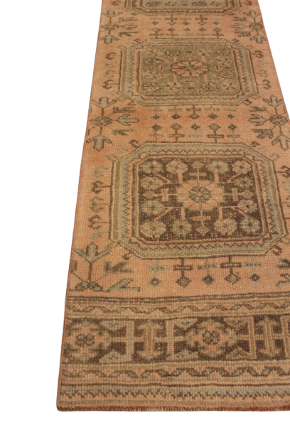 FR7384 Vintage Turkish Oushak 2'3x11'7 - Image 2
