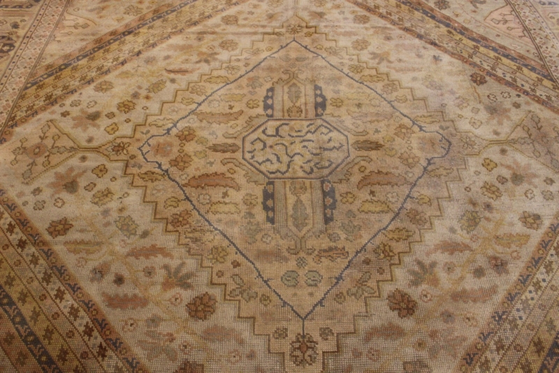 FR7501 Antique European Oushak 12'10x16'3 - Image 3