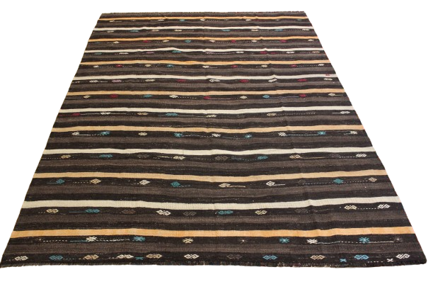 FR7502 Vintage Turkish Kilim 7'7x10