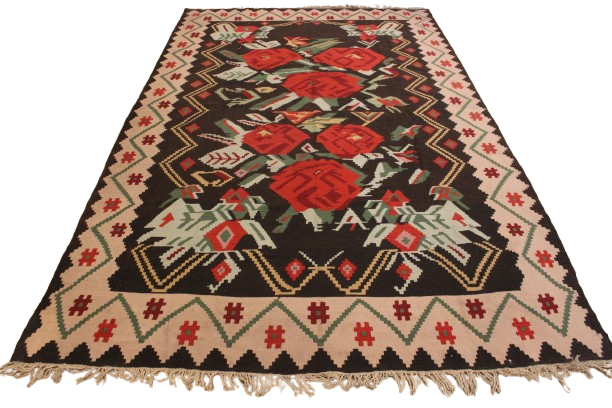 FR7512 Vintage Turkish Kilim 7'2x11'9