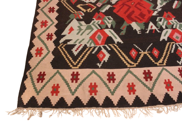 FR7512 Vintage Turkish Kilim 7'2x11'9 - Image 2